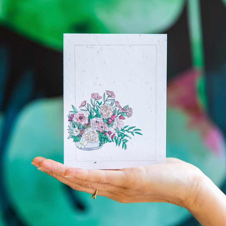 Floral Arrangement - Seed Paper Card - Seed Paper Cards | Pengram Studio