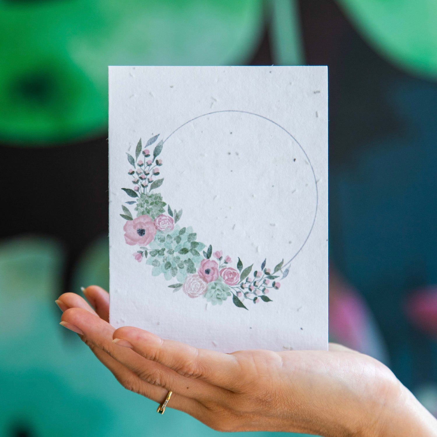 Half Wreath - Seed Paper Card - Seed Paper Cards | Pengram Studio