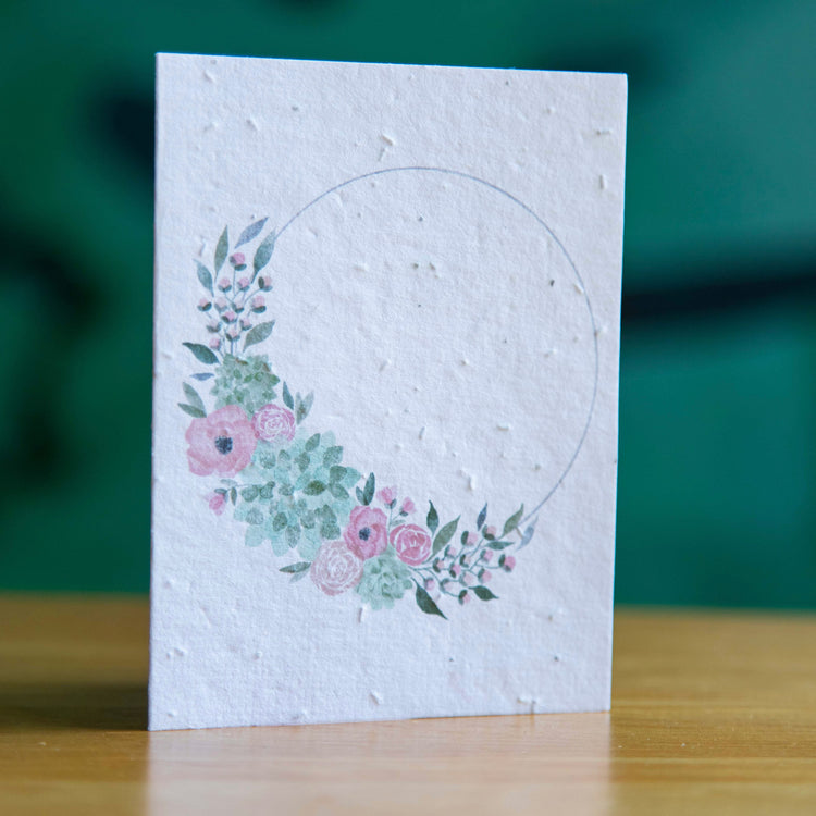 Half Wreath - Seed Paper Card - Seed Paper Cards | Pengram Studio