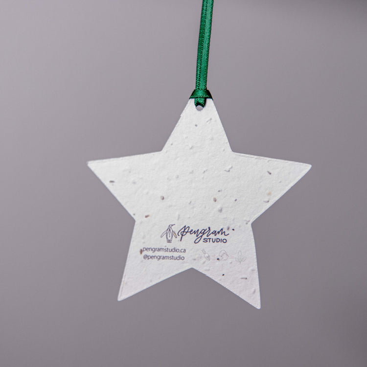 Green Star - Ornament - Seed Paper Ornaments | Pengram Studio