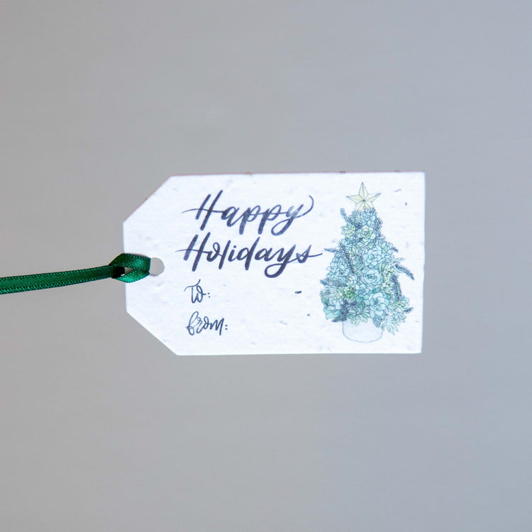 Holiday Gift Tag - Gift Tag - Seed Paper Gift Tag | Pengram Studio