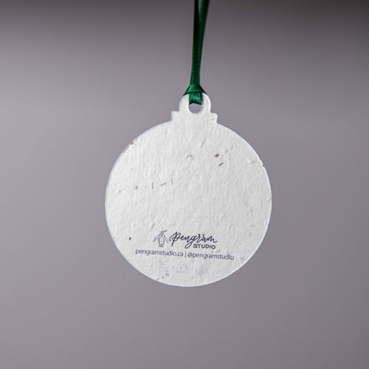 Feliz Navidad Ball - Ornament - Seed Paper Ornaments | Pengram Studio