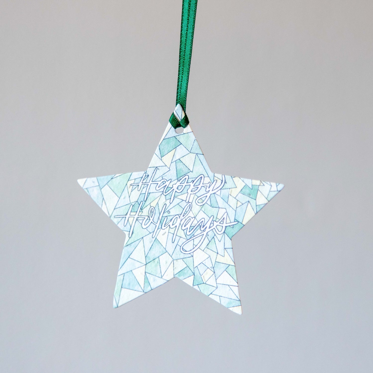 Green Star - Ornament - Seed Paper Ornaments | Pengram Studio